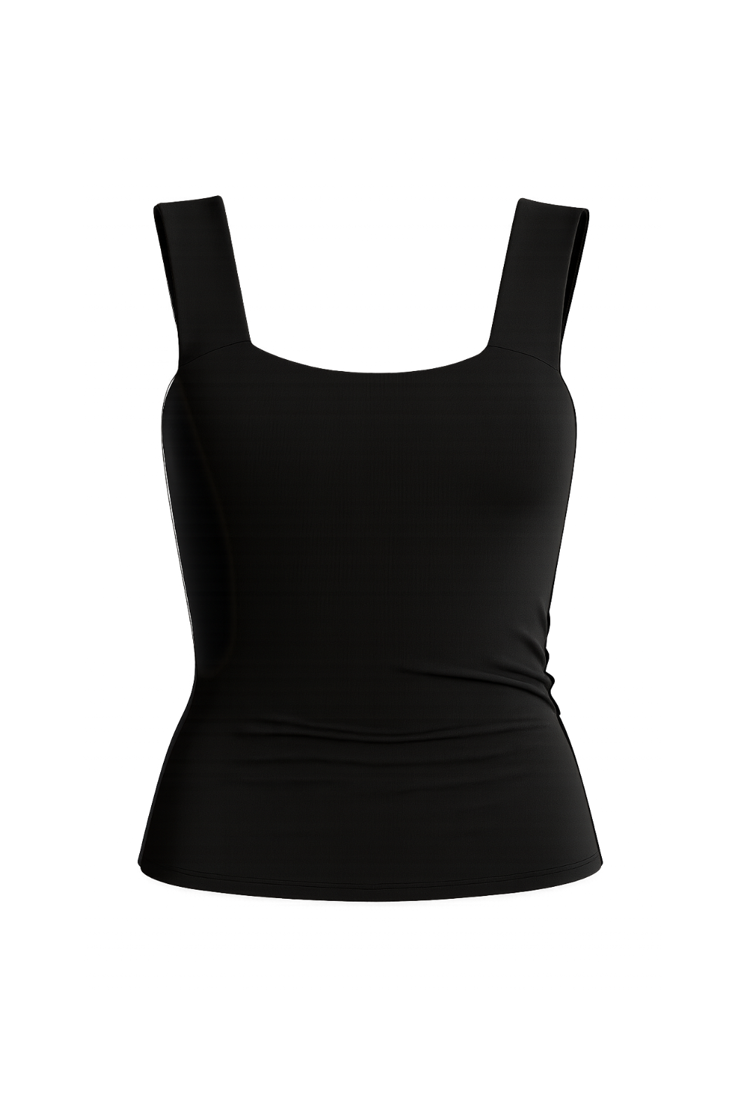 Sculpt Knit Tank Top by Luxe Basics featuring wide straps and smooth knit feel for chic layering.