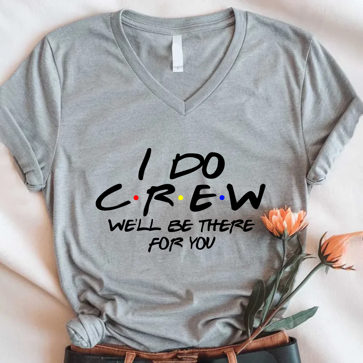 ๐ Bachelorette Party Shirts Bride, I Do Crew V-Neck Tee ๐พ