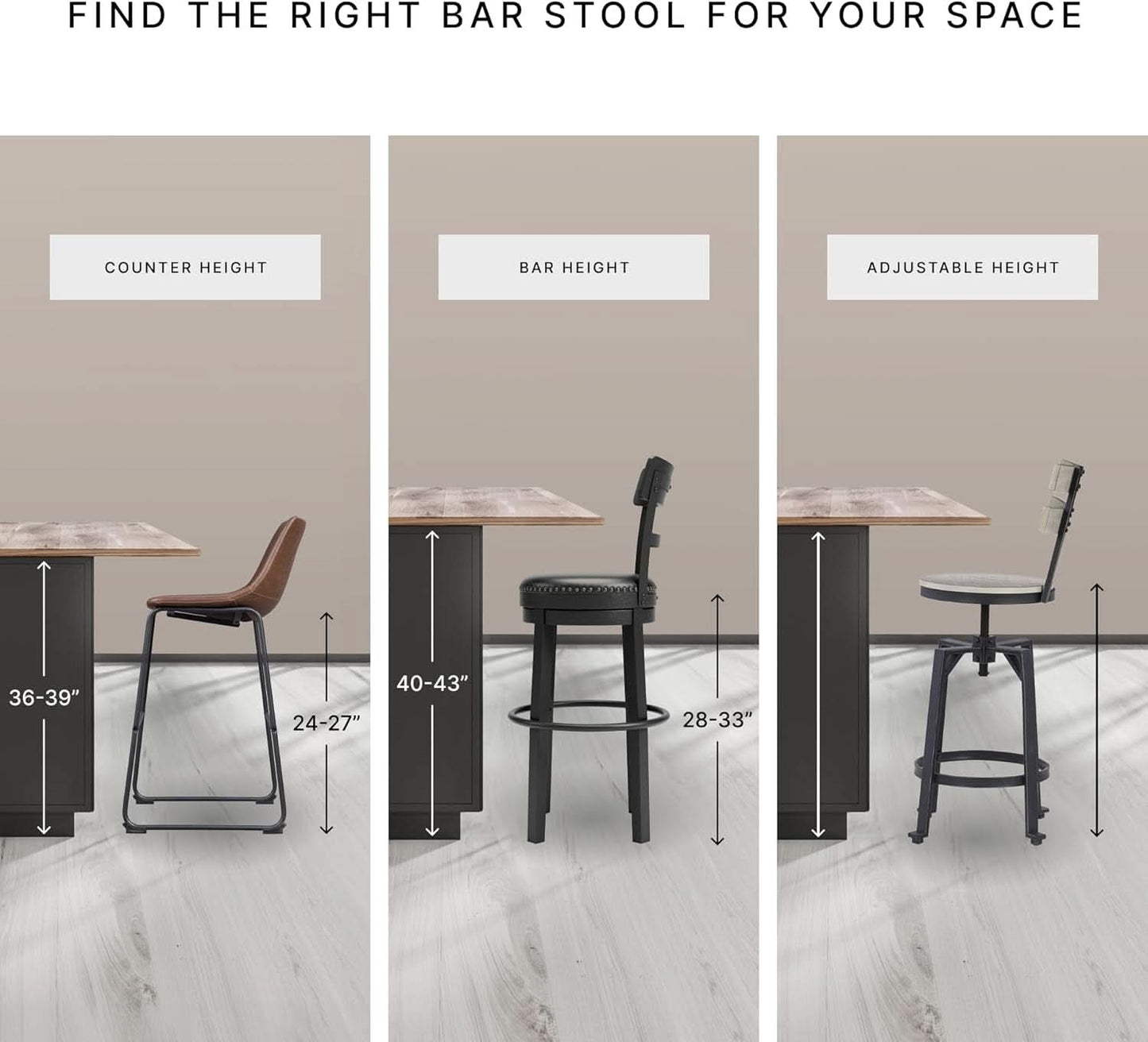Whitewash Counter Height Dining Set With Barstools