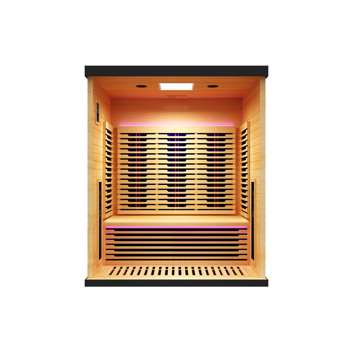 Peak Saunas Denali Luxury 3-Person Full Spectrum Infrared Sauna with Two XL Medical-Grade Red Light Therapy Panels & Smart WiFi App Control
