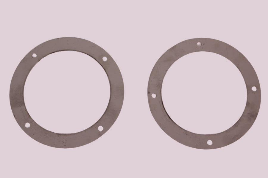 Stainless ring for 4" chimney, durable and easy to install, perfect for upgrading sauna tent stove setup.
