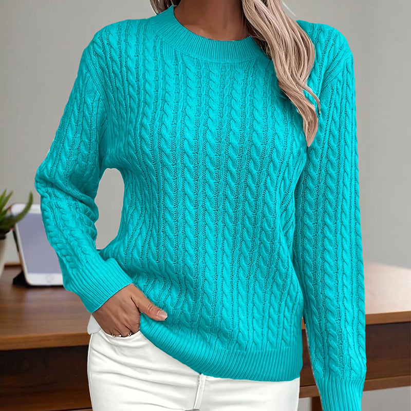 Women’s Textured Crew‑Neck Pullover Top