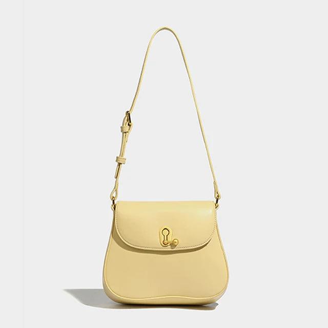 Luxury Retro Cowgirl Saddle Bag | Genuine Leather Brown Handbag displayed on a white background