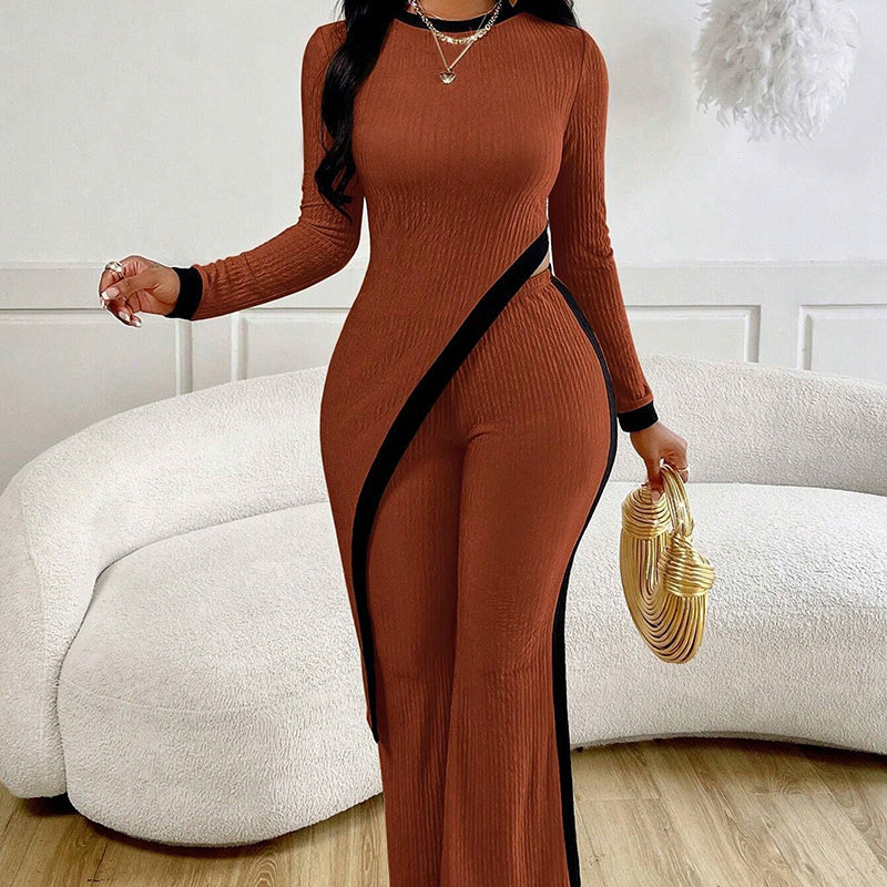 Women’s Asymmetrical Top and Pants Set