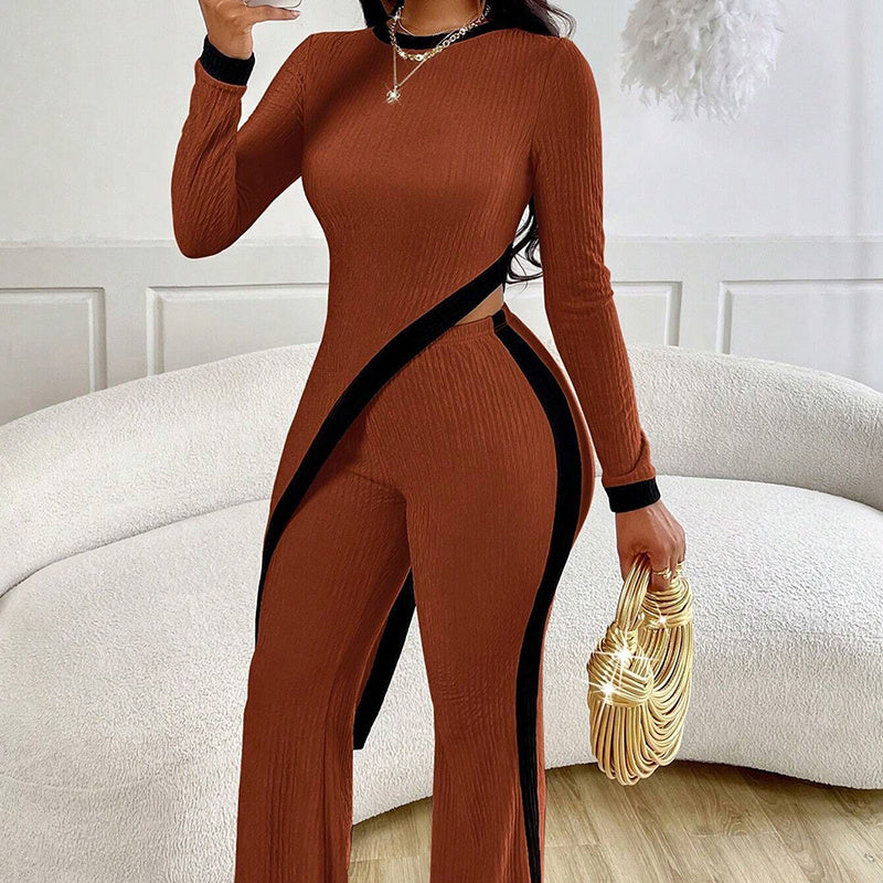 Women’s Asymmetrical Top and Pants Set