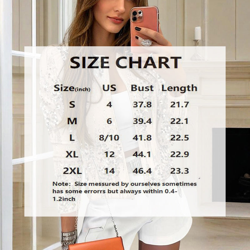 Women’s Sequined Zip-Up Jacket