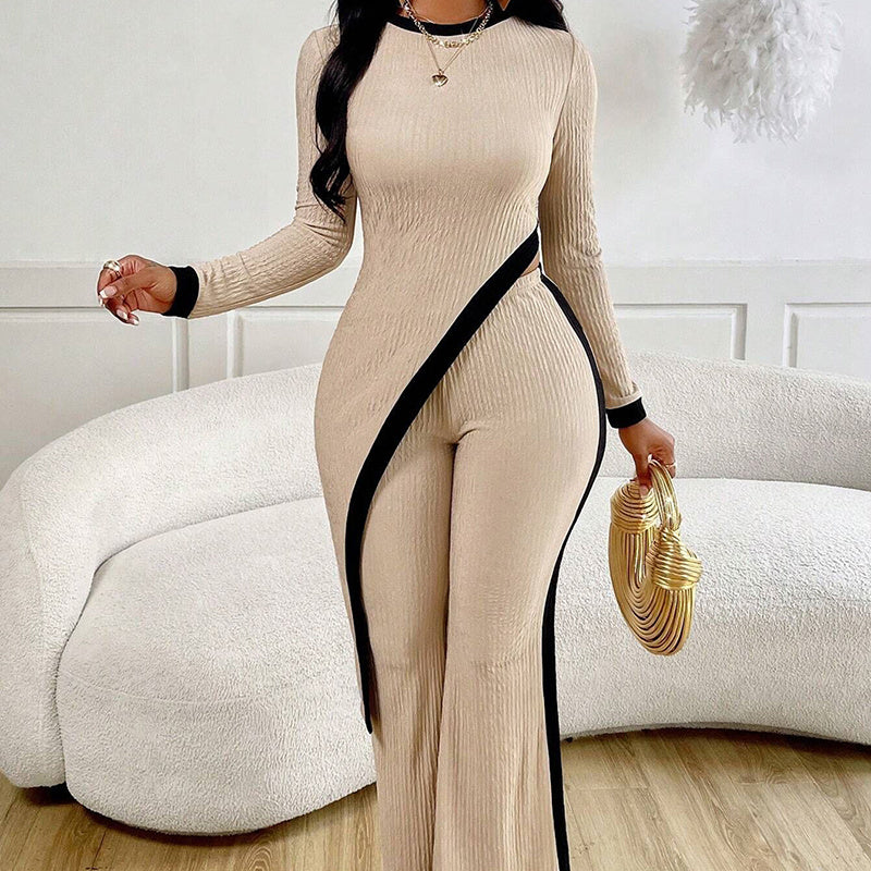 Women’s Asymmetrical Top and Pants Set