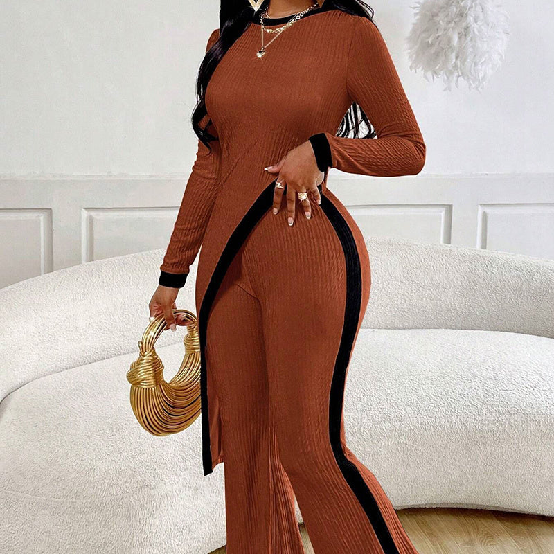 Women’s Asymmetrical Top and Pants Set