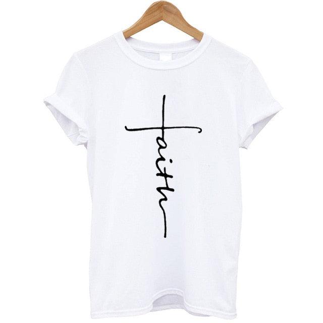The Cross T-Shirt | Country Girl Faith Shirt for Spring & Summer featuring a cross with 'Jesus' design, perfect for casual outings.