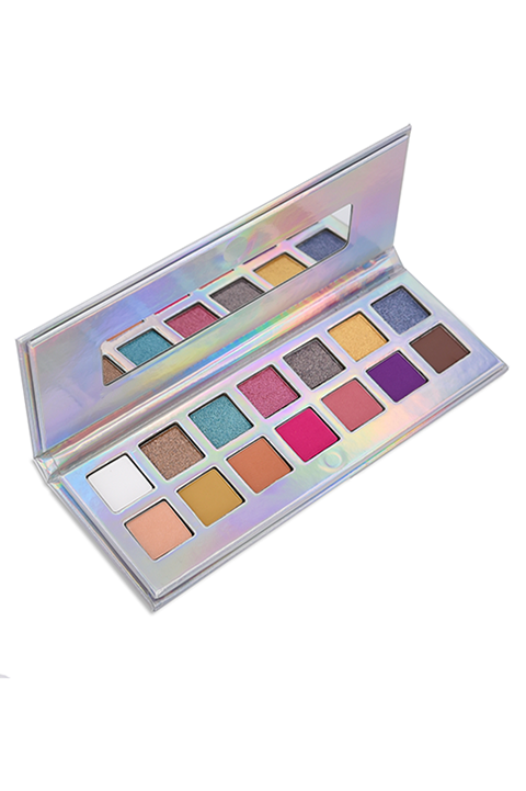 Medeteréna - ES19 eyeshadow palette featuring 14 matte and metallic shades for versatile looks with rich color payoff and seamless blending.