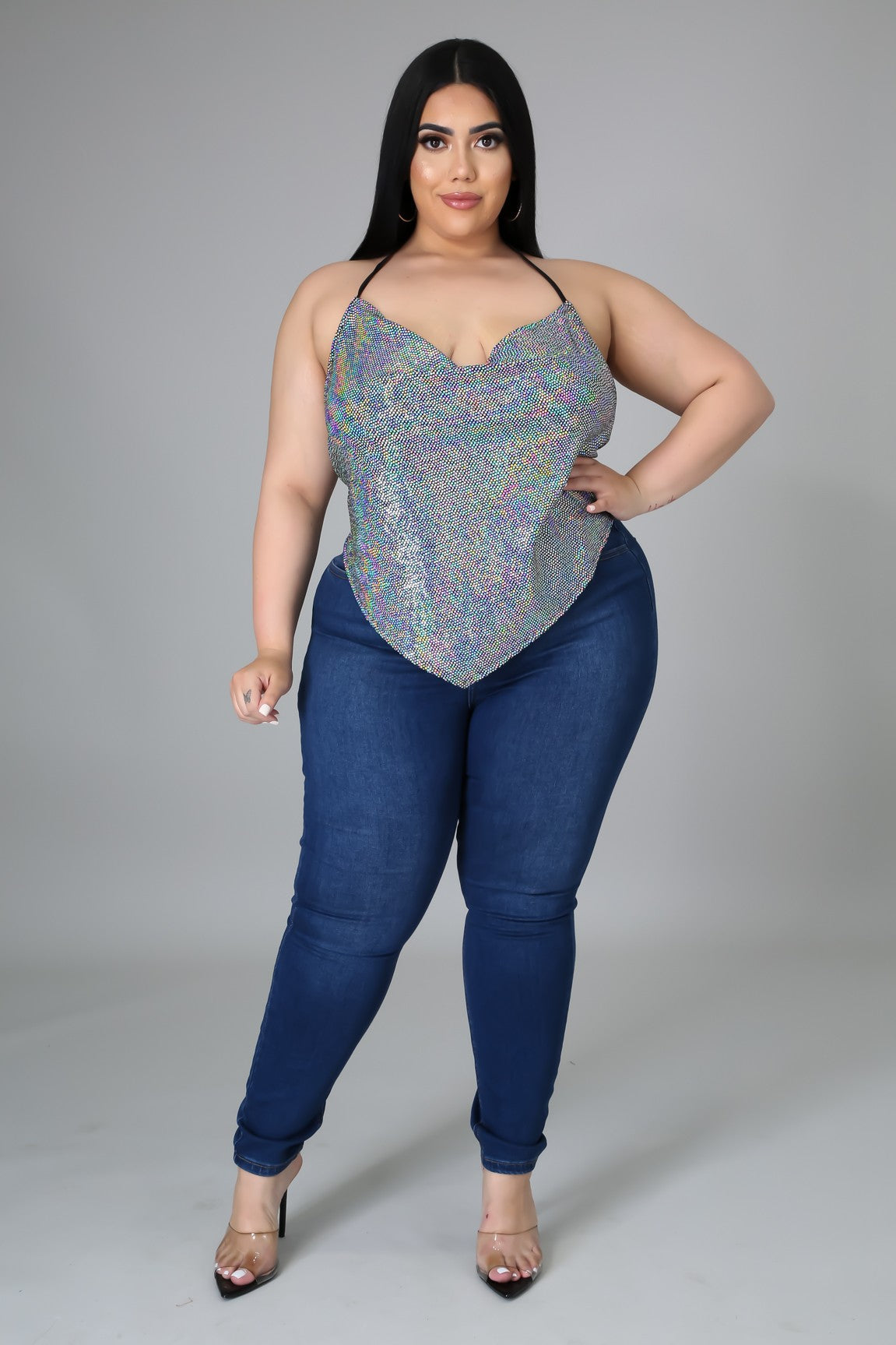 SHIMMY ME | HALTER TOP - 3X