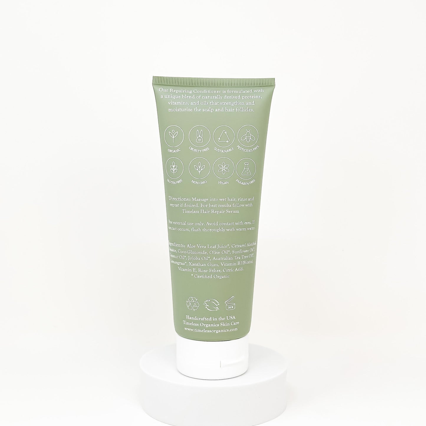 Timeless Repairing Conditioner tube 236mL provides moisture, detangles, strengthens and is safe for color-treated hair.