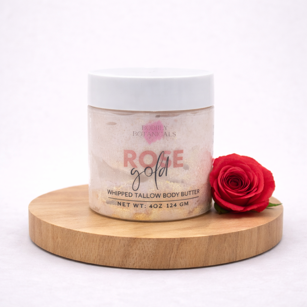 Artisan Tallow Body Butter – Rose Gold | Rich Hydration & Feminine Scent