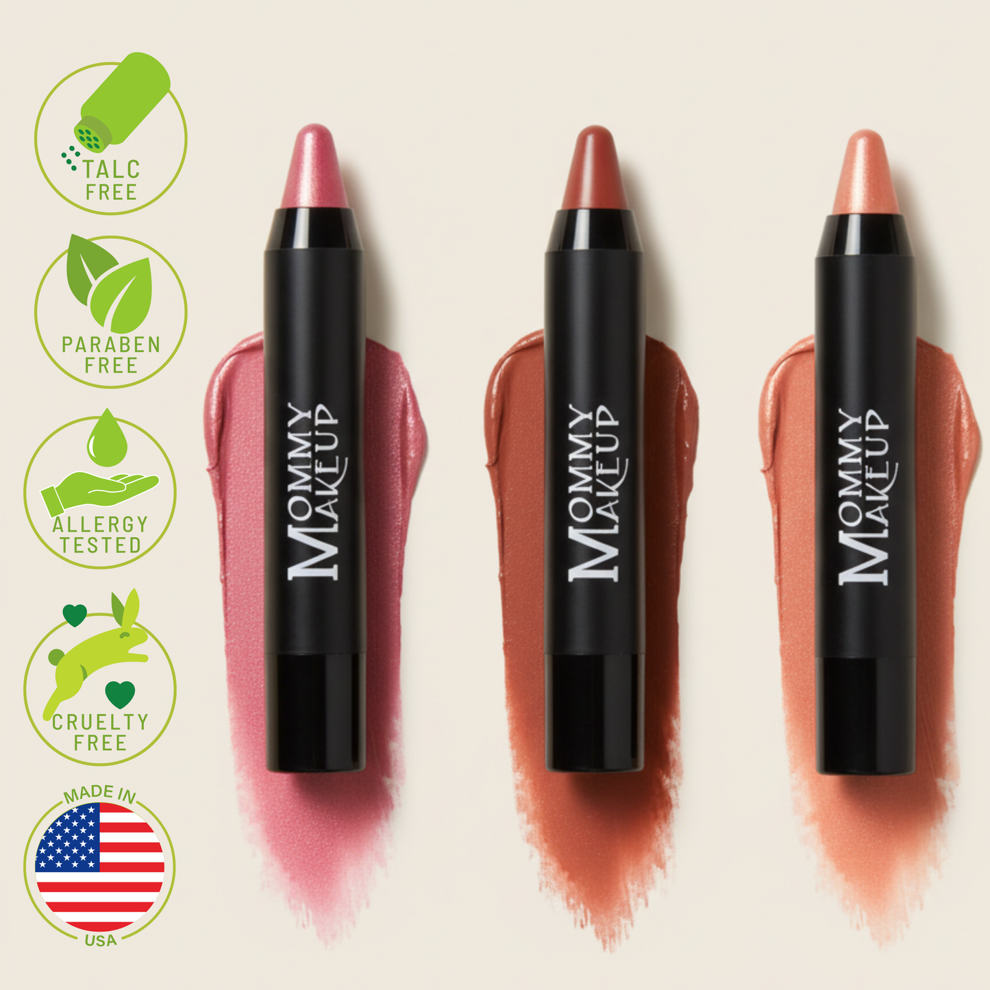 Triple Sticks Lipstick, Cream Blush, and Treatment in Bare Babe