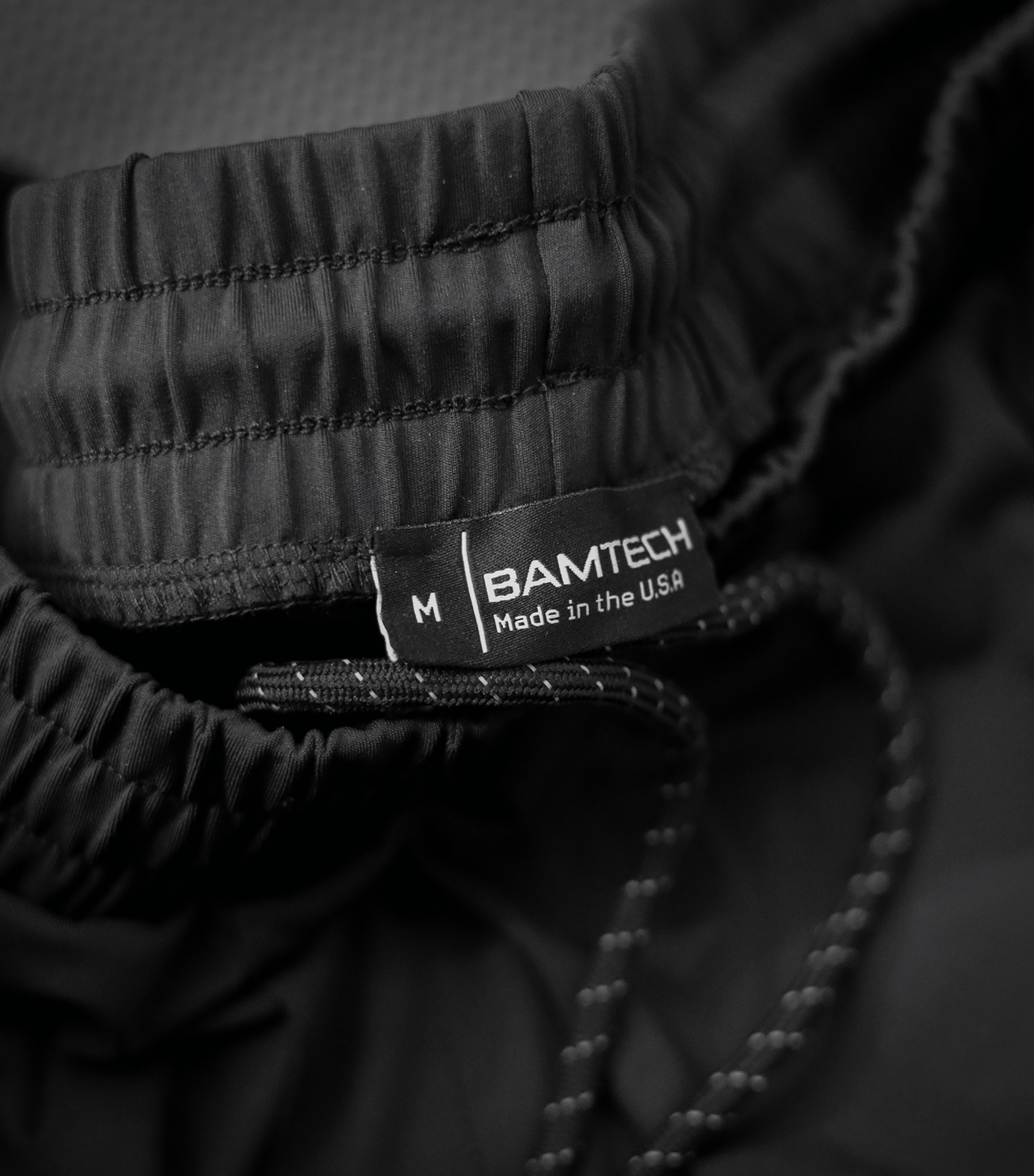 Dominate Training Shorts Black with branding detail American made athletic shorts