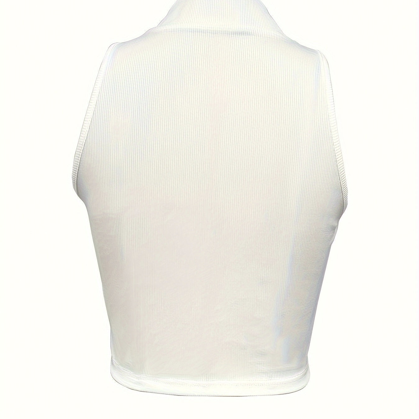 Women’s Ribbed V-Neck Zipper Camisole