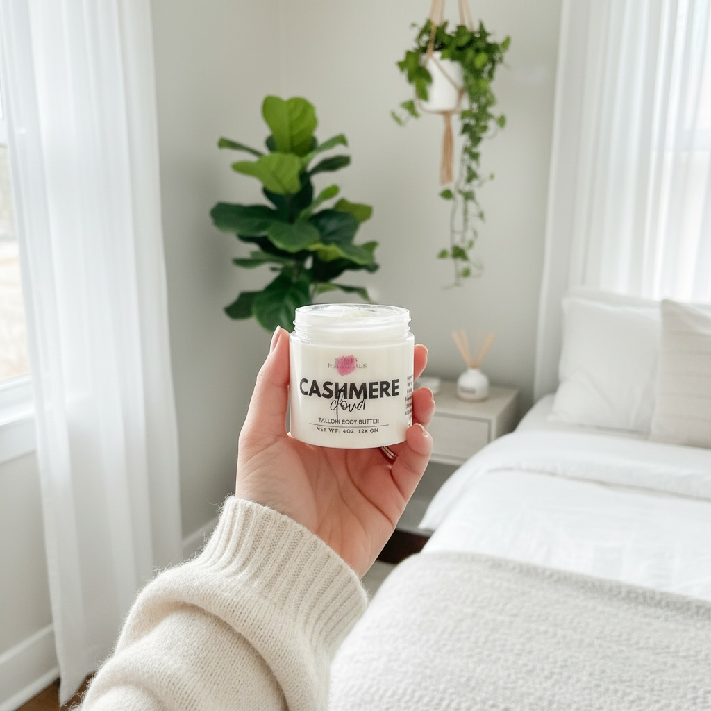 Artisan Tallow Body Butter - Cashmere Cloud | Rich Hydration & Cozy Scent
