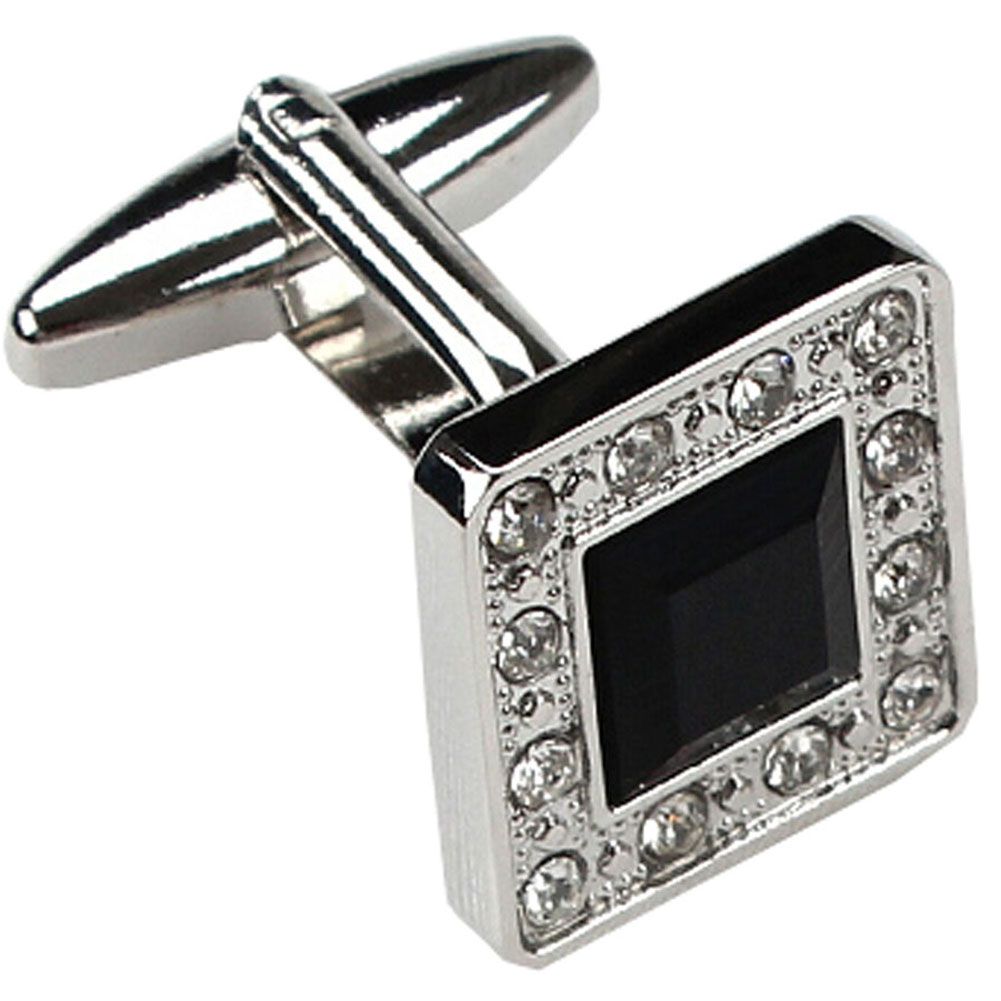 Fashion Shirts KF017 wedding cufflink for men with delicate square design, copper-nickel alloy material, ideal for formal occasions.