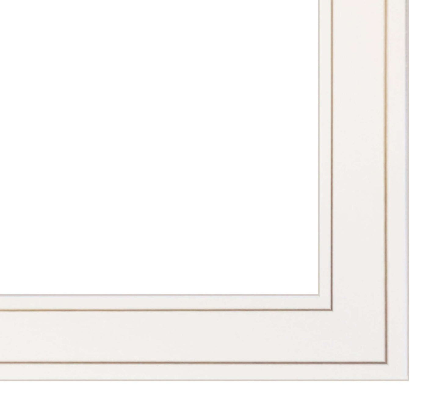 White frame detail of Farm Fresh Christmas Trees Billy Jacobs Print in rustic decor style, close view.
