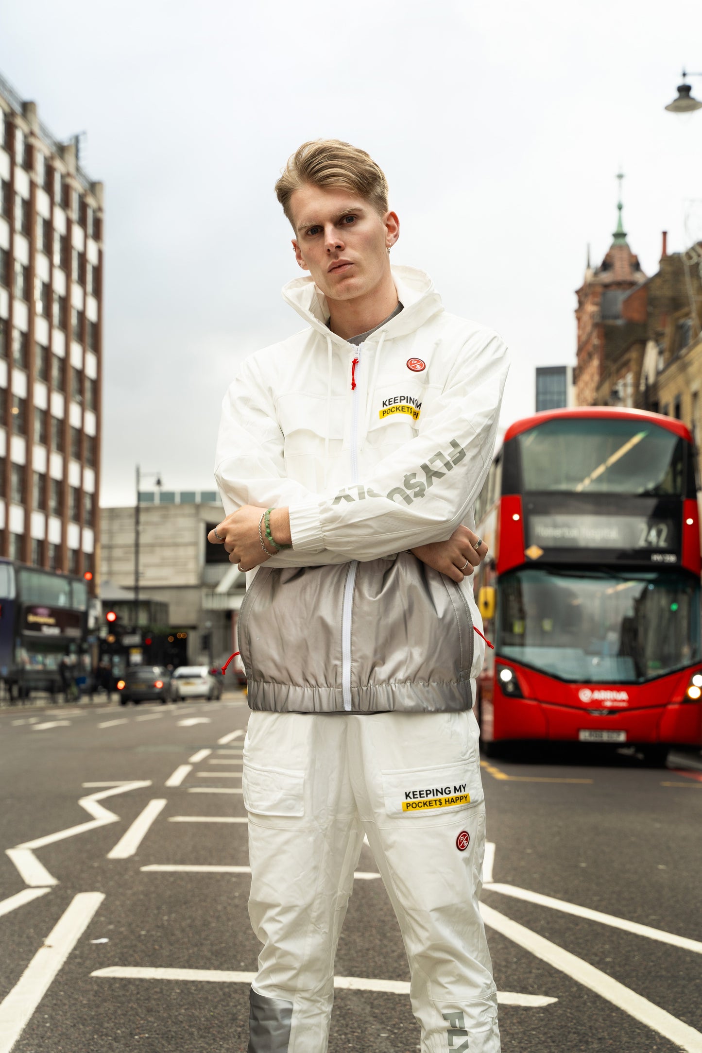 Happy Pockets Jogger (White)