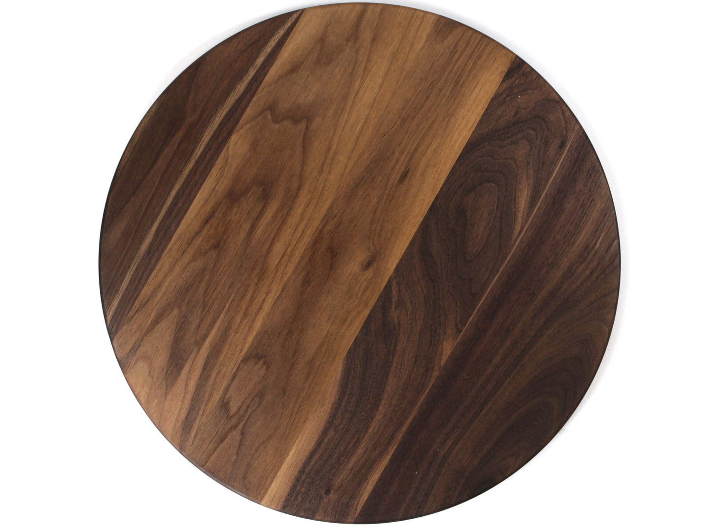 18" Walnut Personalized Round Board with Juice Groove, 18โ Round Personalized Charcuterie Board, Wedding Gift, Gift For the Couple, USA Made