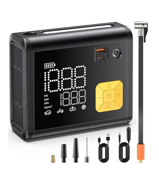 Tire Inflator Portable Air Compressor – 20000mAh – Smart Air Pump w/Digital Pressure Gauge – Auto Stop – 150PSI