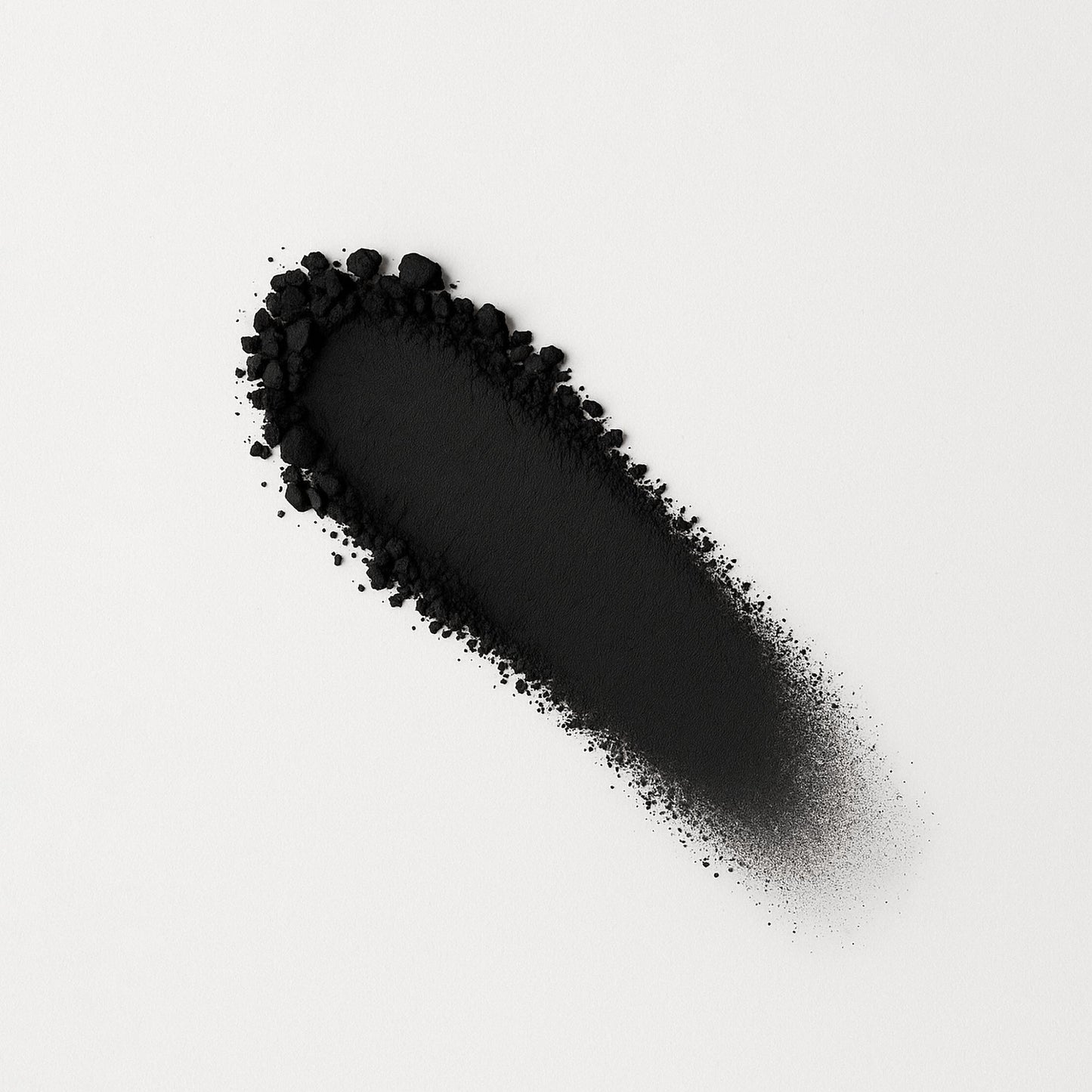 Matte Pressed Eyeshadow in smooth black swatch on white background