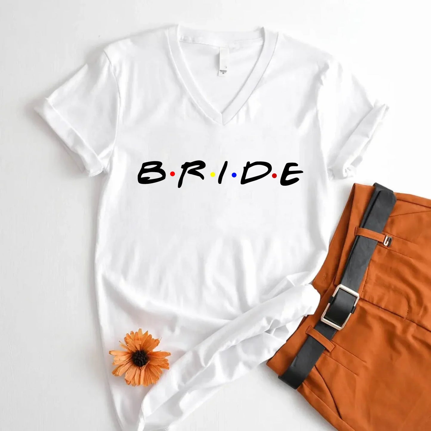 ๐ Bachelorette Party Shirts Bride, I Do Crew V-Neck Tee ๐พ