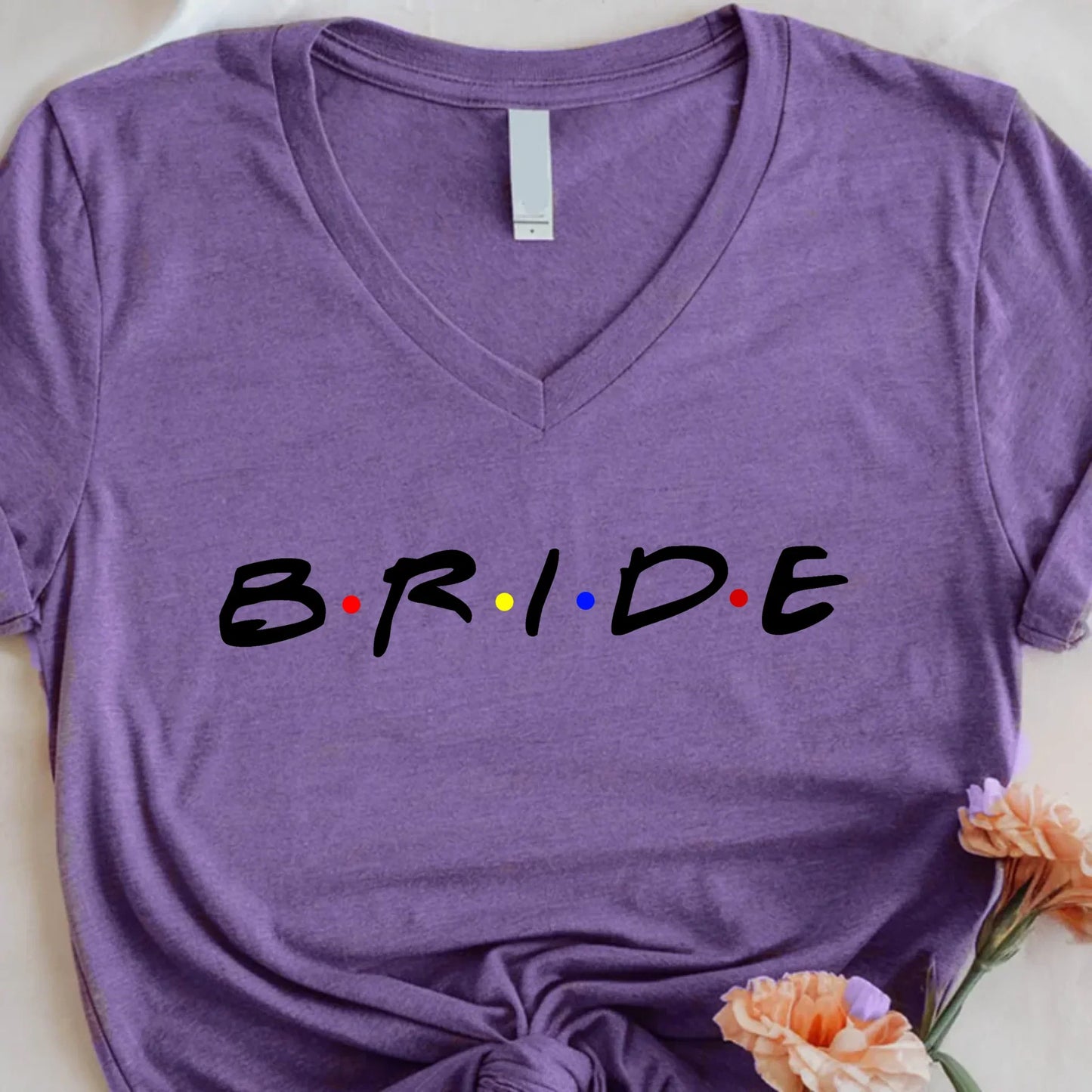 ๐ Bachelorette Party Shirts Bride, I Do Crew V-Neck Tee ๐พ