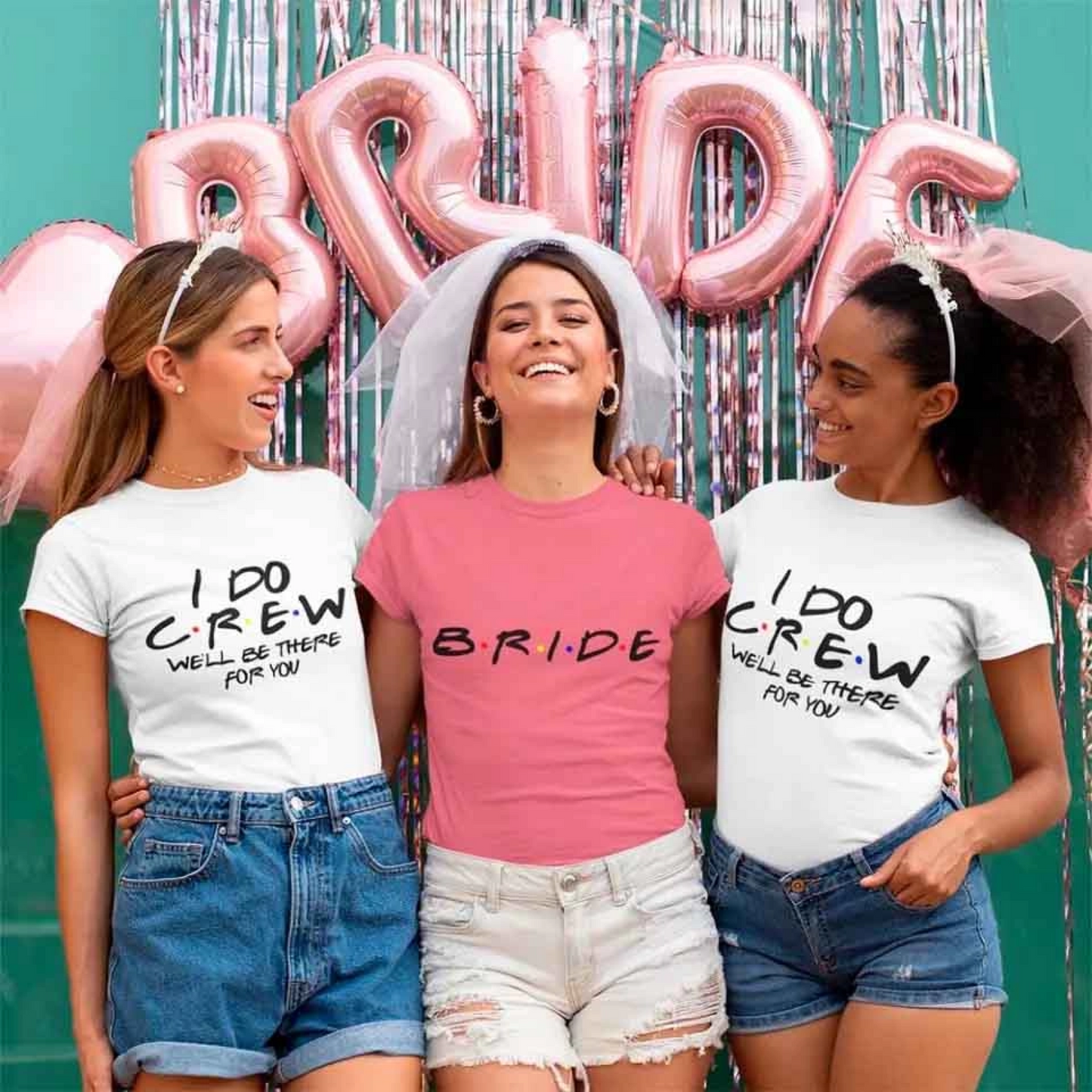๐ Bachelorette Party Shirts Bride, I Do Crew V-Neck Tee ๐พ