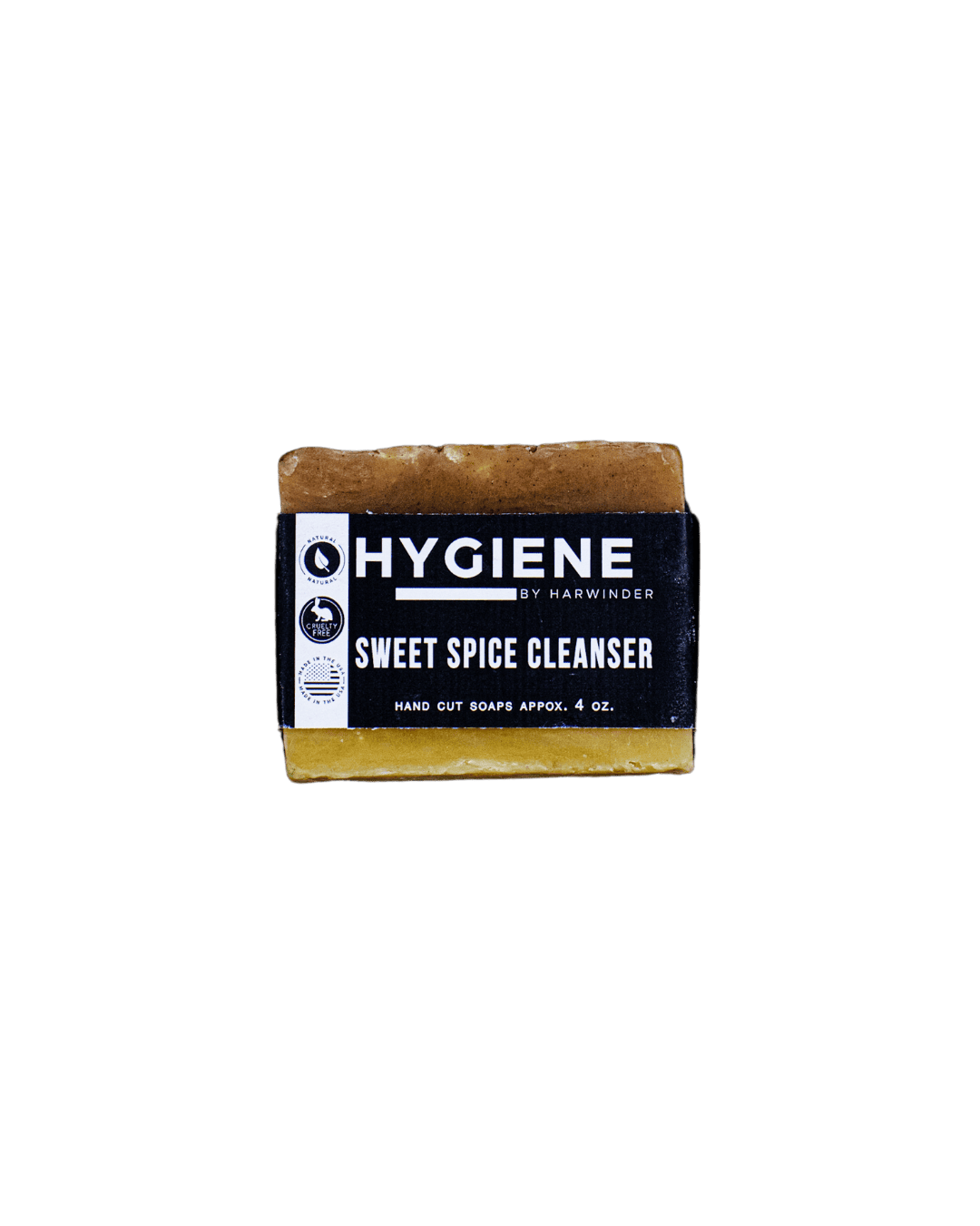 Sweet Spice Cleanser Luxury Mens Soap bar packaging front view.