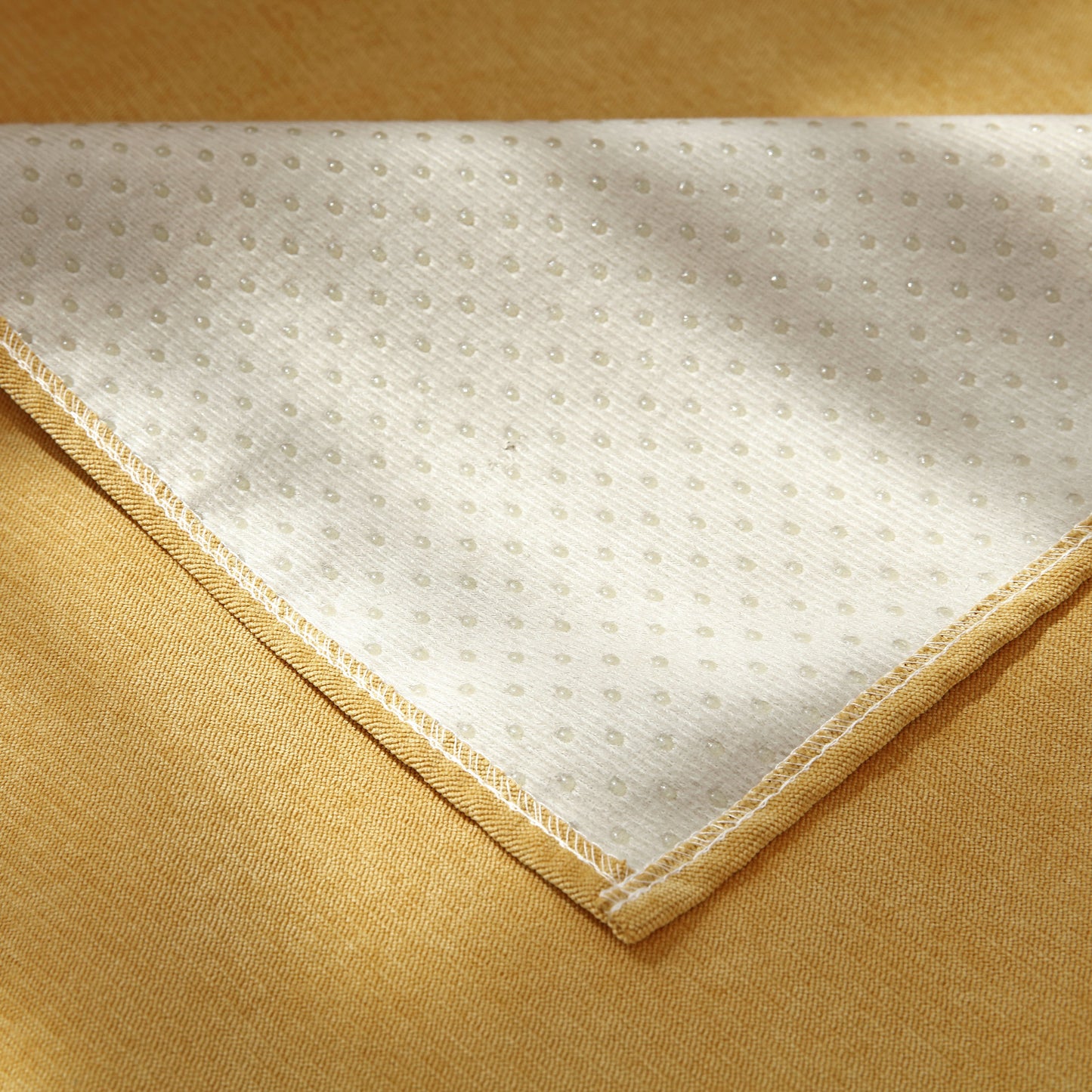 Close-up of Waterproof Non-Slip Quilted Corduroy Sofa Covers for Pets, Sectional Couch Covers showcasing texture and non-slip backing.