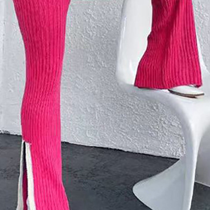 Women’s Casual Color-Block Two-Piece Set