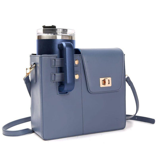 VersaStyle Crossbody Handbags in sleek design with cup holder, showcasing a blend of chic style and practicality.
