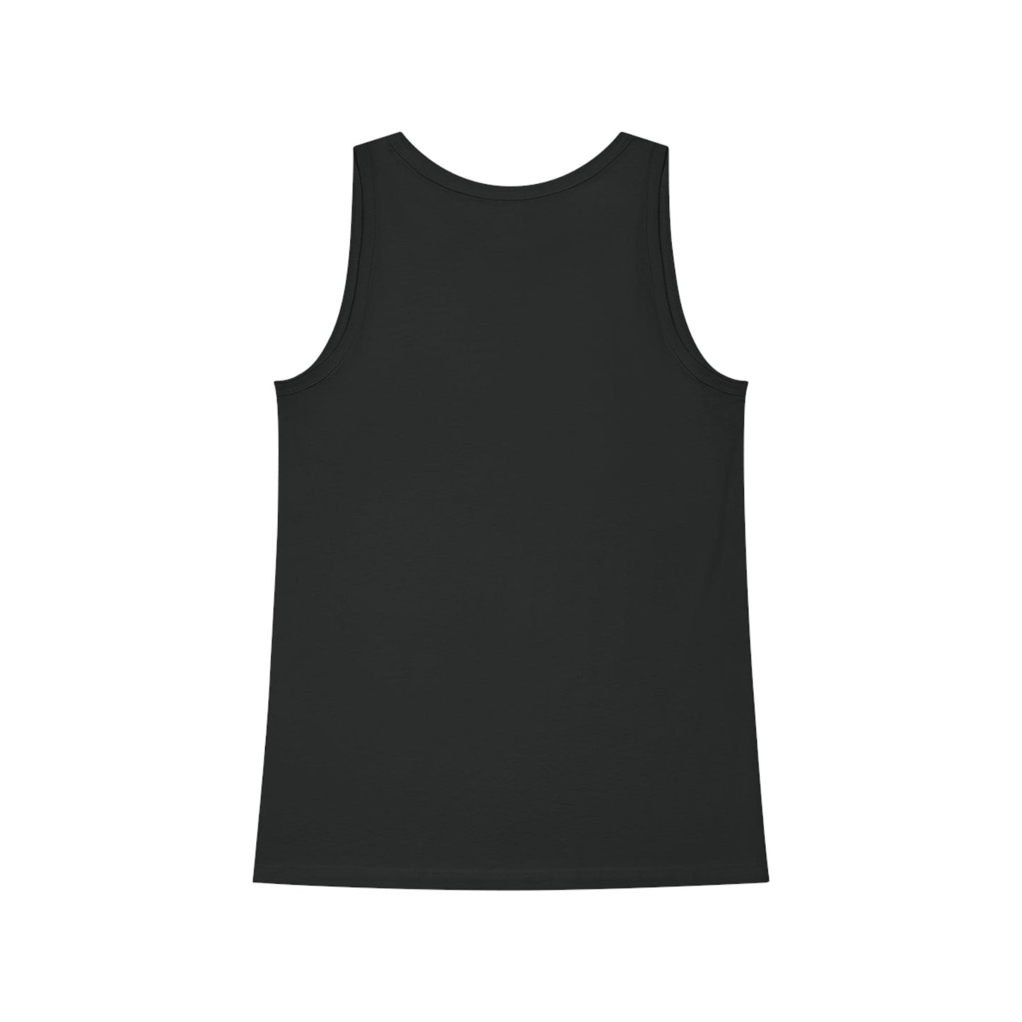 Back view of black "Drunk and Ready to Leave Tank Top St Patricks Day" made from organic cotton.