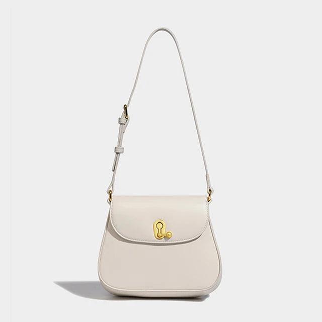 Luxury Retro Cowgirl Saddle Bag | Genuine Leather Brown Handbag displayed against a plain background