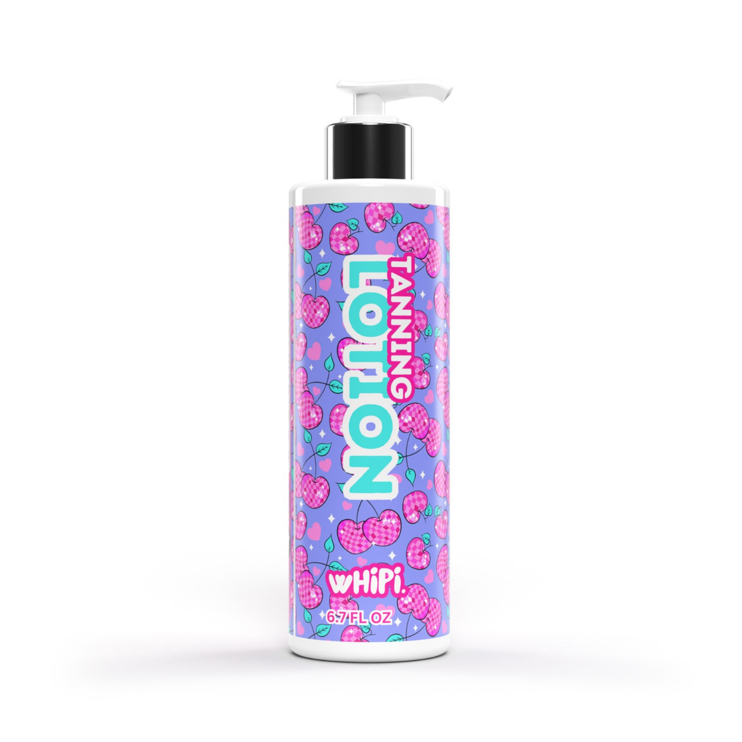 Cherry Picked Tanning Lotion bottle with pink and purple design, flawless tan for your skin.