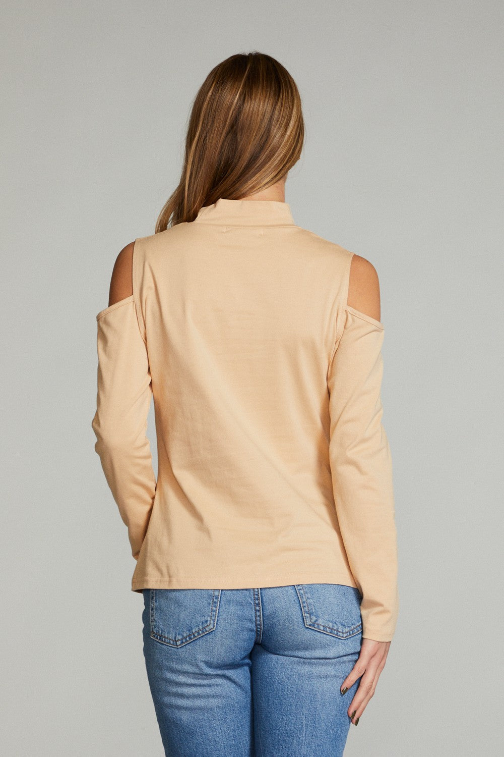 Cold shoulder long sleeve top