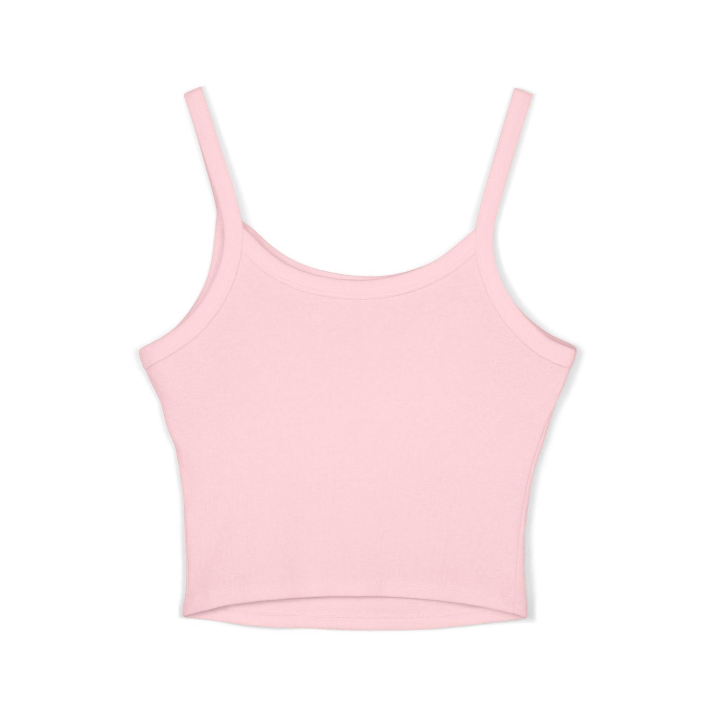 Will Work for Shots Womens Spaghetti Strap Tank Top in pink, designed for female bartenders and waitresses, featuring colorful text.