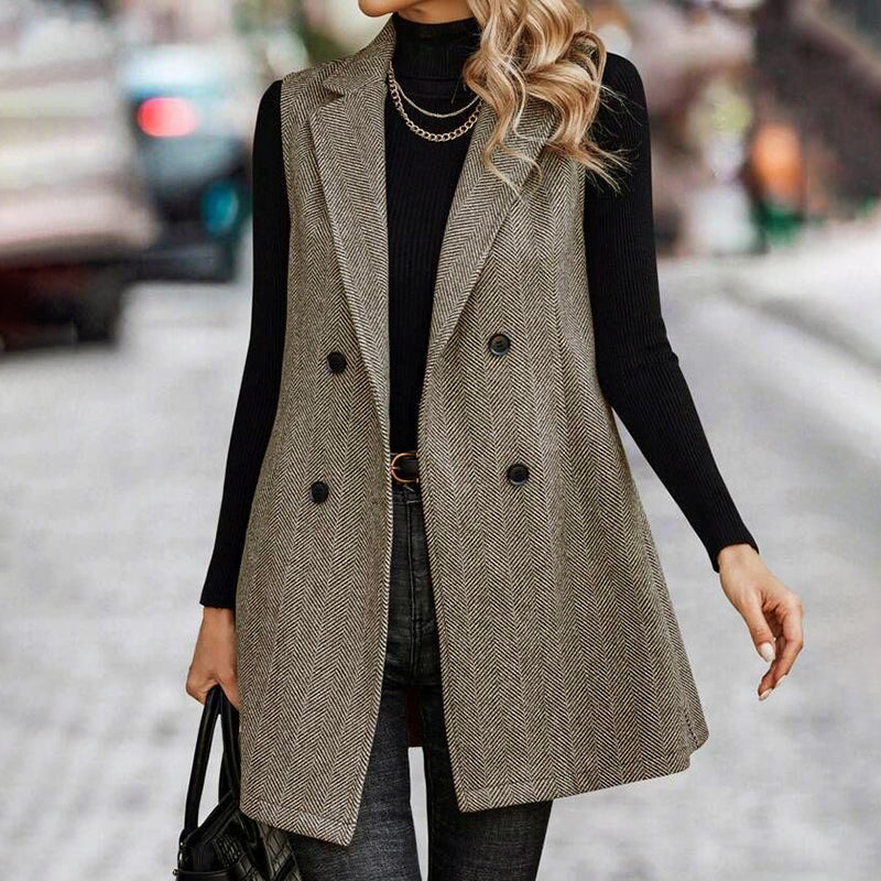 🖤 Women’s Sleeveless Blazer Vest – Trendy Business Casual