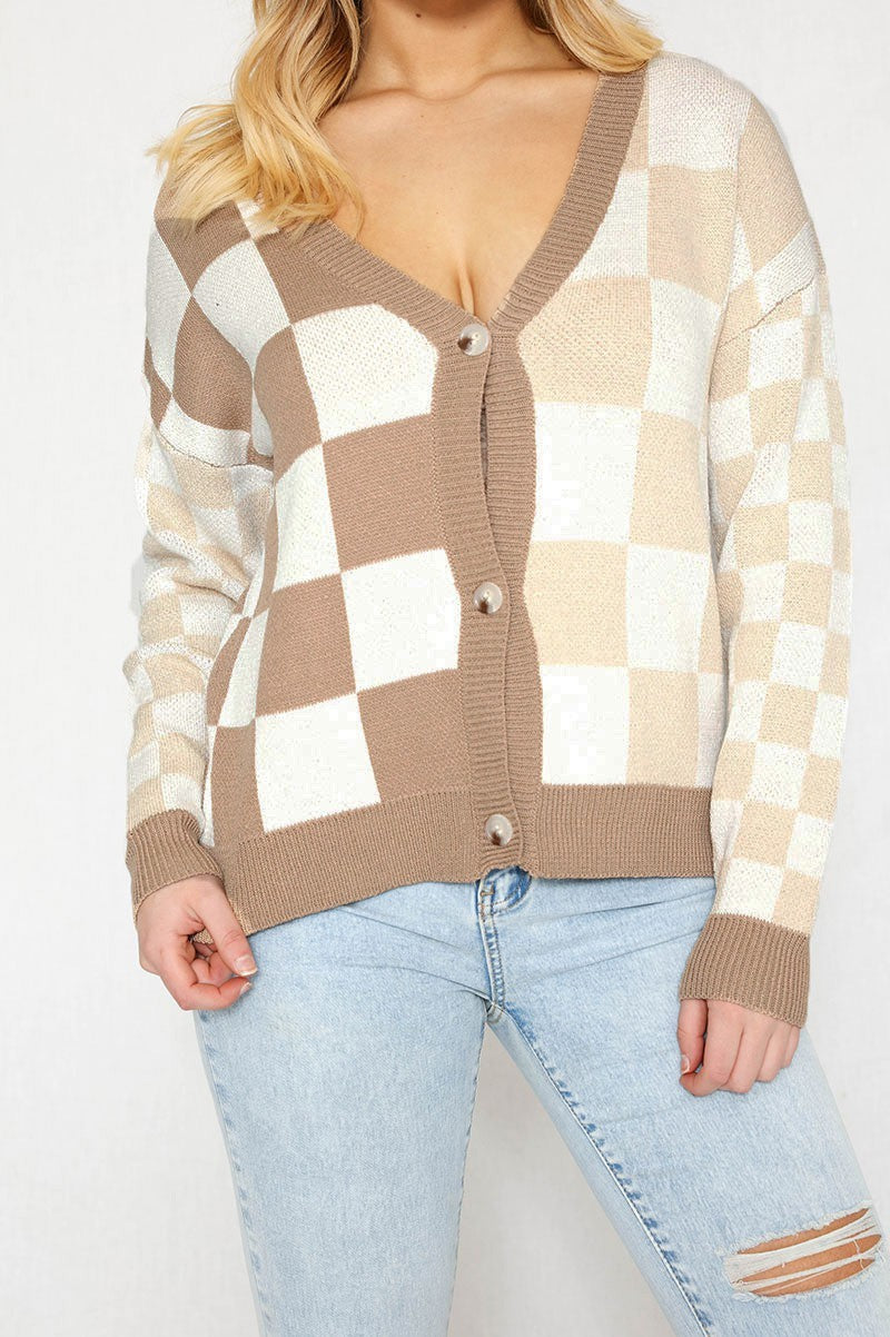 Checkered Cardigan