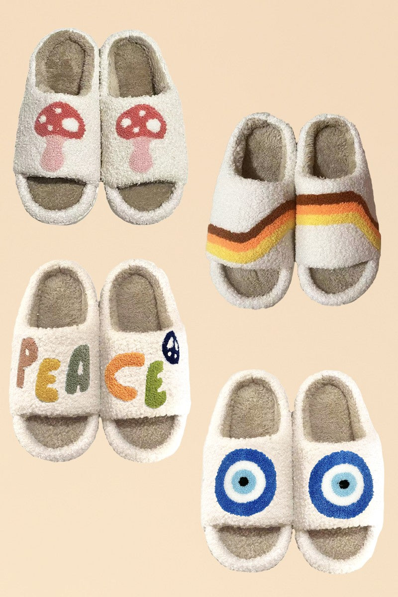 Open toe novelty slippers