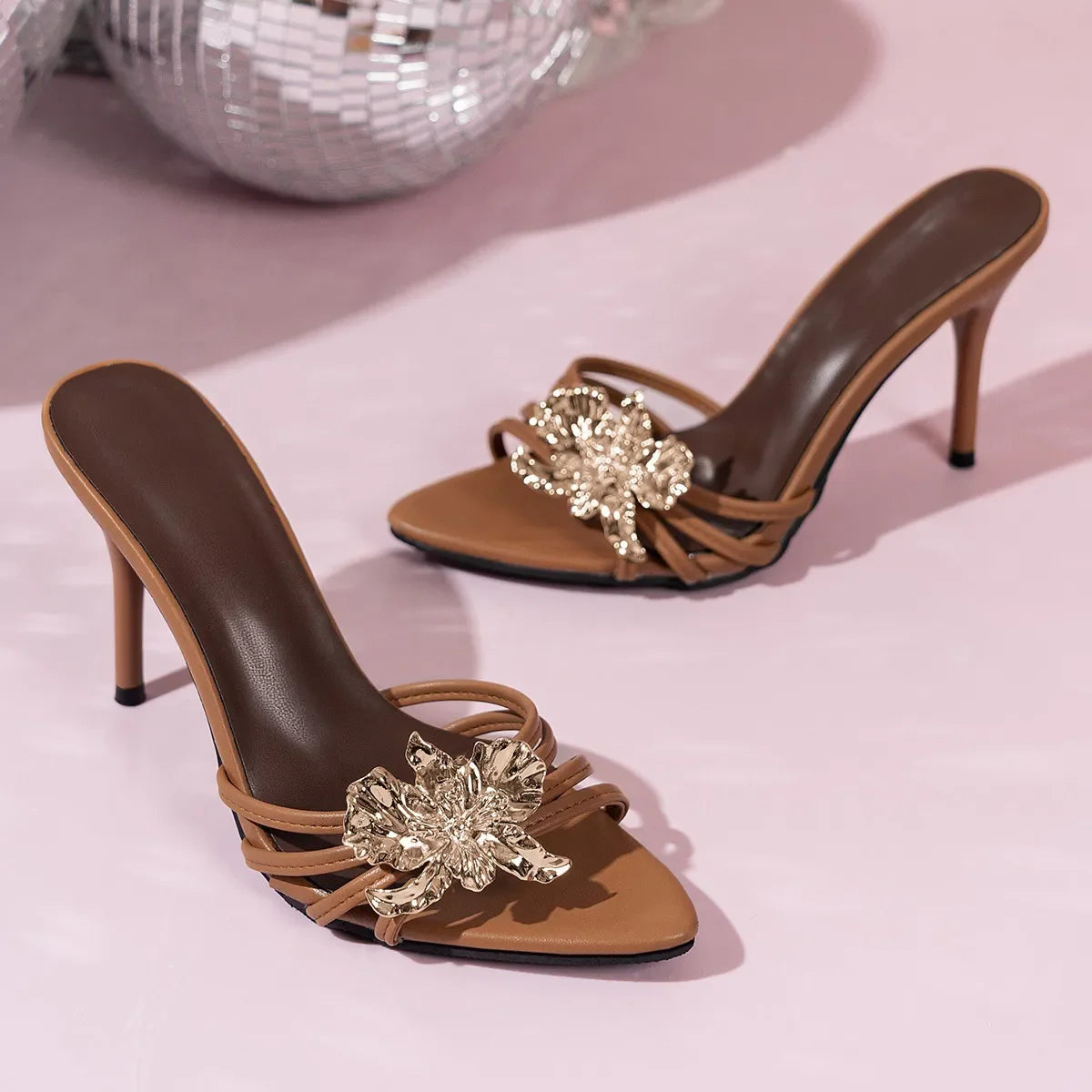 Open Toe Stiletto Sandals