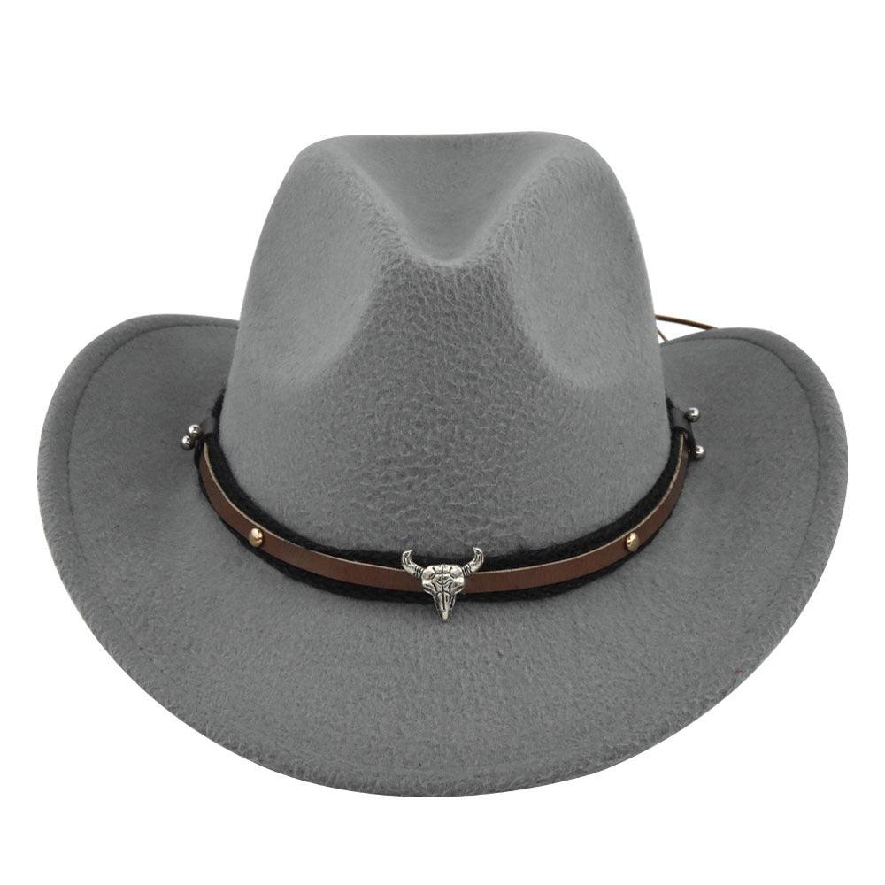 The Cleveland - Classic Bar Cowboy Hat - Wool Felt, Stylish & Durable with leather band and brass accents