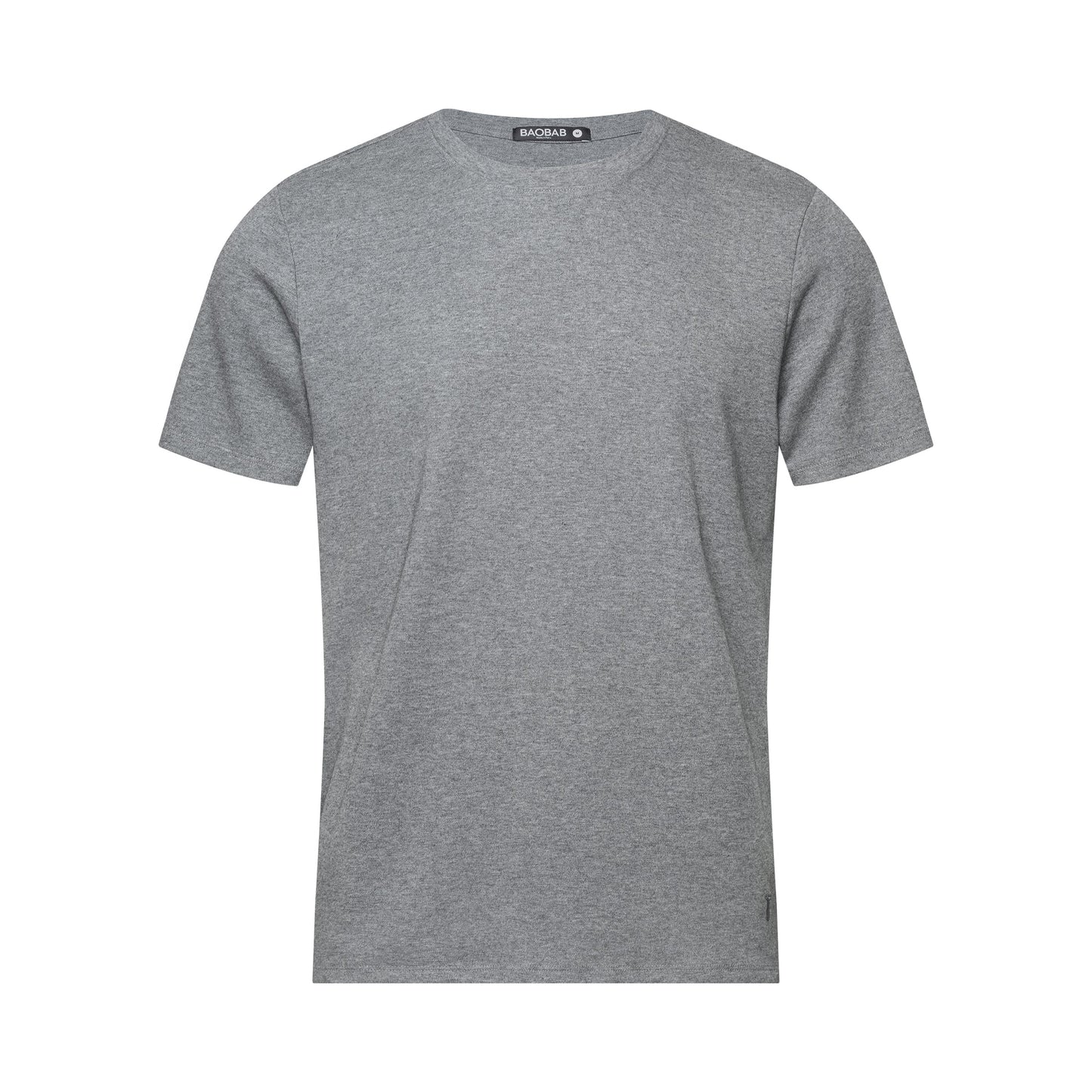 Short Sleeve Perfect Tee in grey, crafted from premium Peruvian Pima cotton. Resists wrinkles, moisture-wicking, and shape-retaining design.
