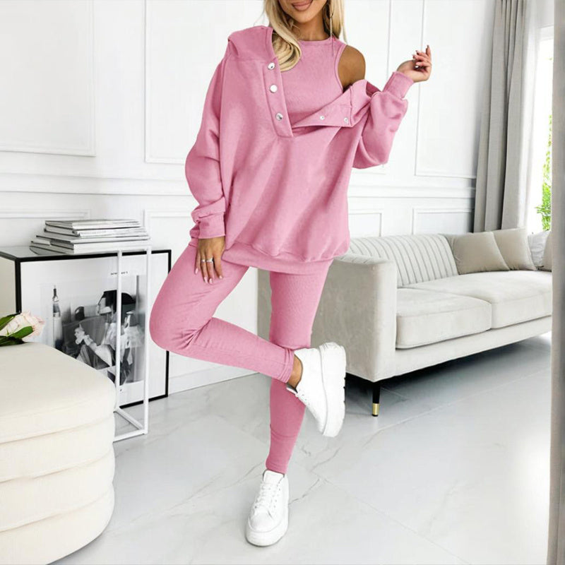 Women’s solid color three piece set