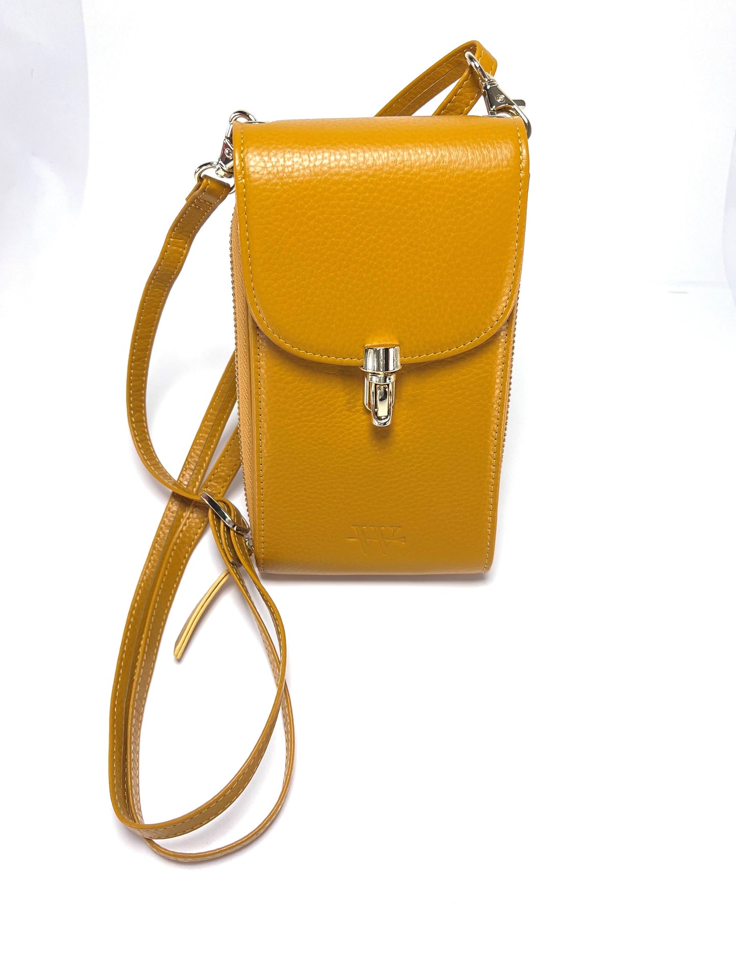 Elegant leather Country Club Clutches with strap, designed for style and functionality. Features secure compartments and metal closure.