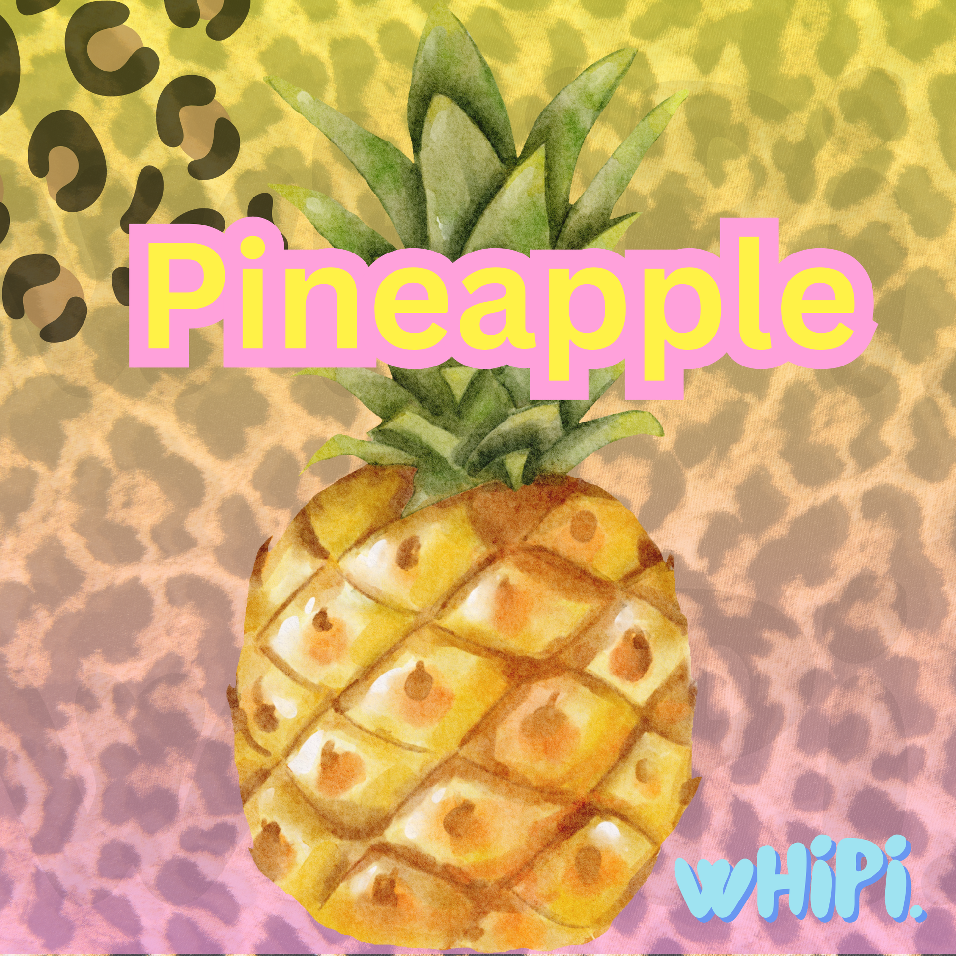 Vibrant pineapple image with abstract background, representing key ingredient in Happy Whipped Pineapple Face Scrub.