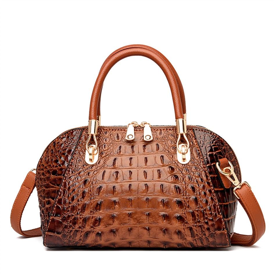 Crocodile Pattern Messenger Shoulder Bag – Stylish Cowgirl Bag for Any Occasion with durable simulated leather and spacious interior.