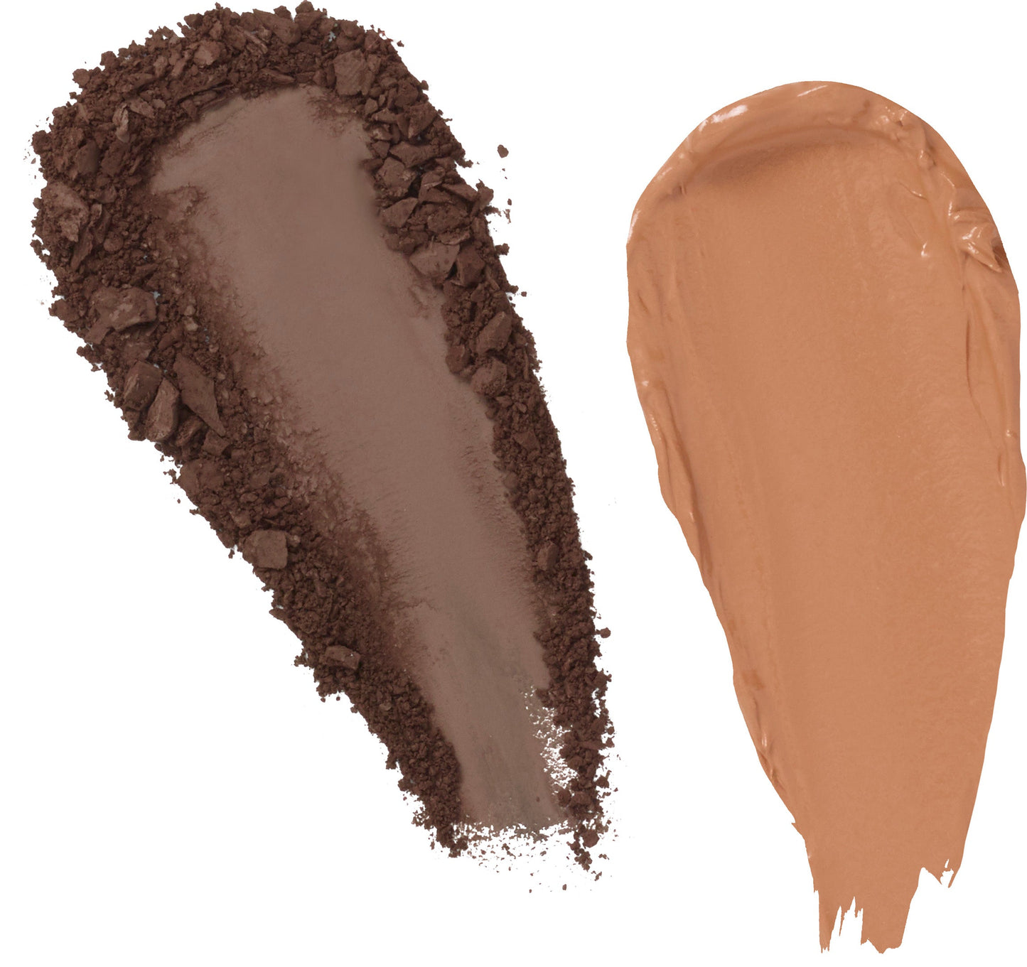 Revelation Brow Duo by LAMIK Beauty featuring brow powder and sculpting creme swatches in two shades.